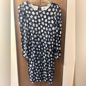 Old Navy Women’s Long-sleeve Dress, size L, color: Daisy print